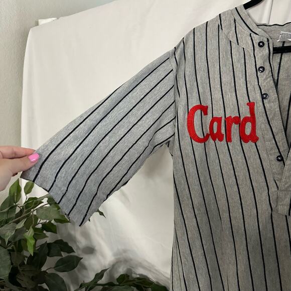 Vintage St. Louis Cardinals Baseball Jersey Tunic Stripe Gray - Picture 5 of 8